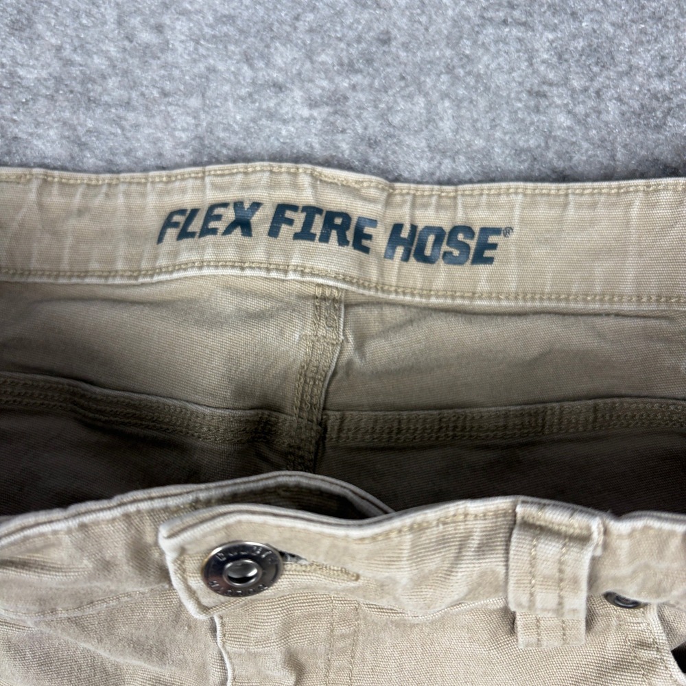 Duluth Trading Co Flex Fire Hose Pants Mens 36x34 Tan Relaxed Fit Workwear - Picture 4 of 11